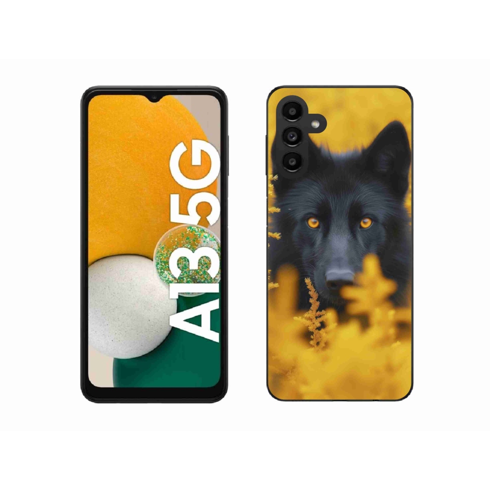 Gélový kryt mmCase na Samsung Galaxy A13 5G - čierny vlk 2