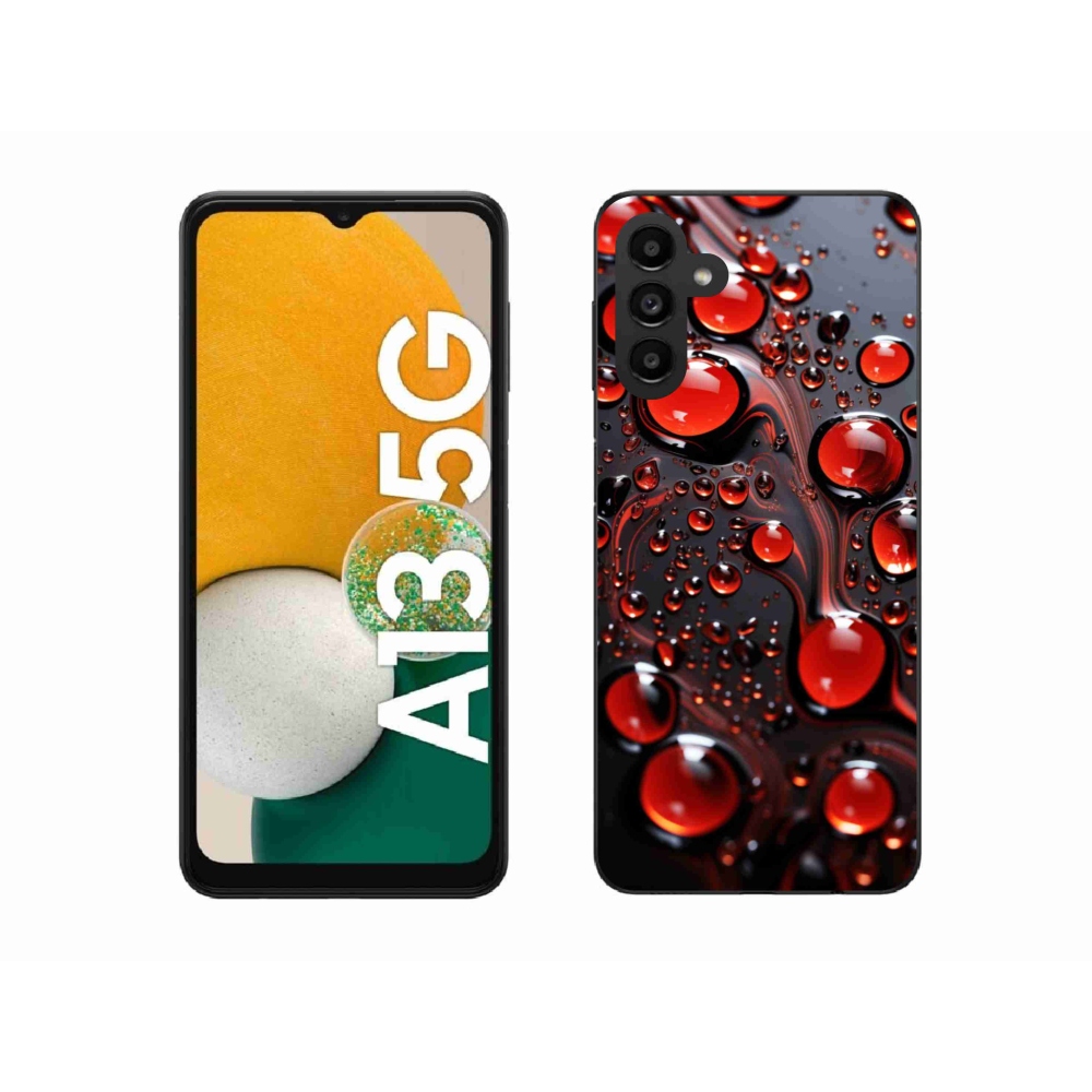 Gélový kryt mmCase na Samsung Galaxy A13 5G - červené kvapky 2