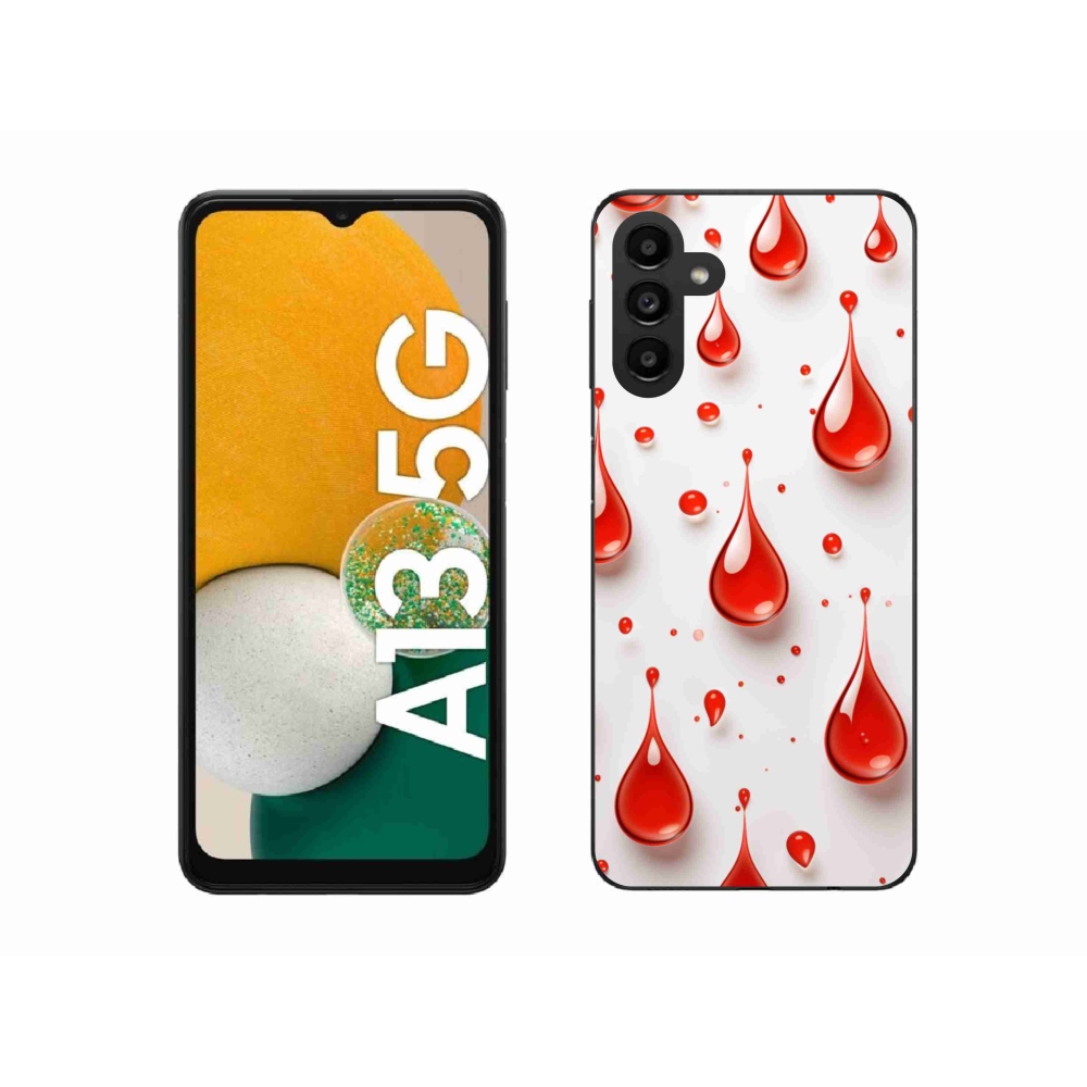 Gélový kryt mmCase na Samsung Galaxy A13 5G - červené kvapky