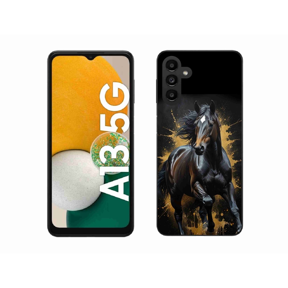 Gélový kryt mmCase na Samsung Galaxy A13 5G - elegantný čierny žrebec