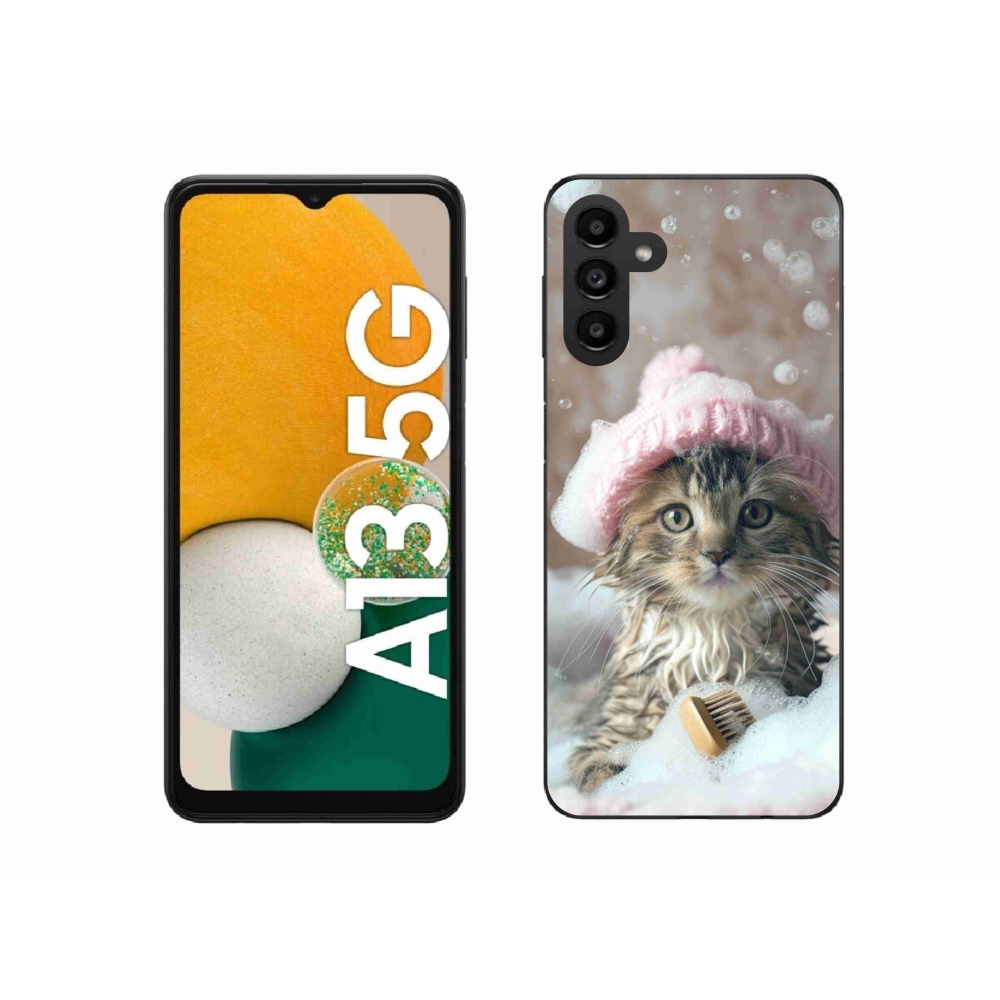 Gélový kryt mmCase na Samsung Galaxy A13 5G - mačiatko a kúpeľ