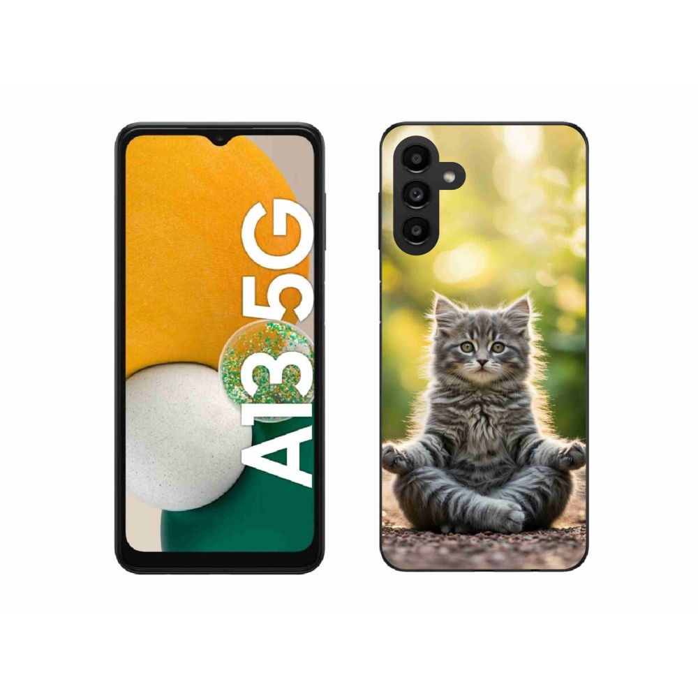 Gélový kryt mmCase na Samsung Galaxy A13 5G - meditujúce mačiatko