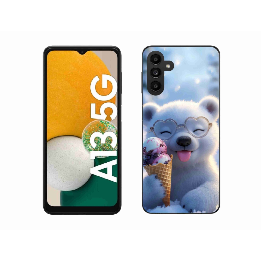 Gélový kryt mmCase na Samsung Galaxy A13 5G - medvedík so zmrzlinou