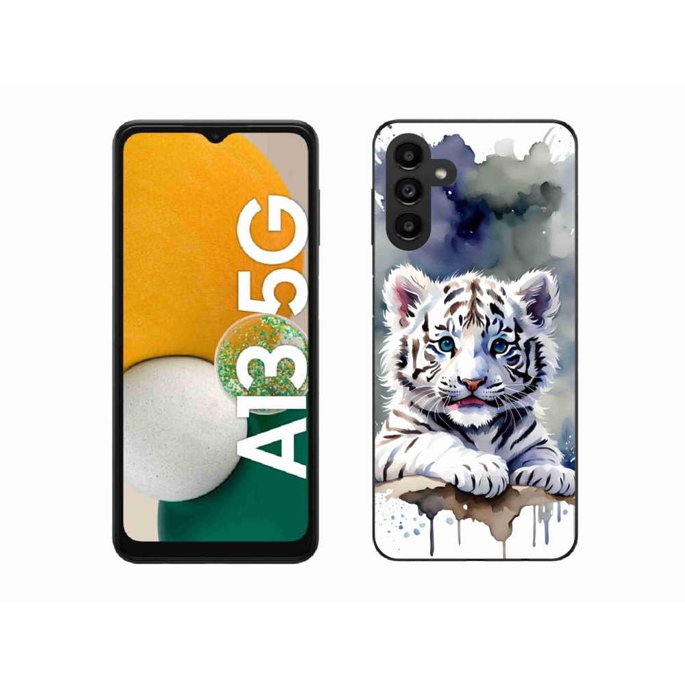 Gélový kryt mmCase na Samsung Galaxy A13 5G - mláďa bieleho tigra