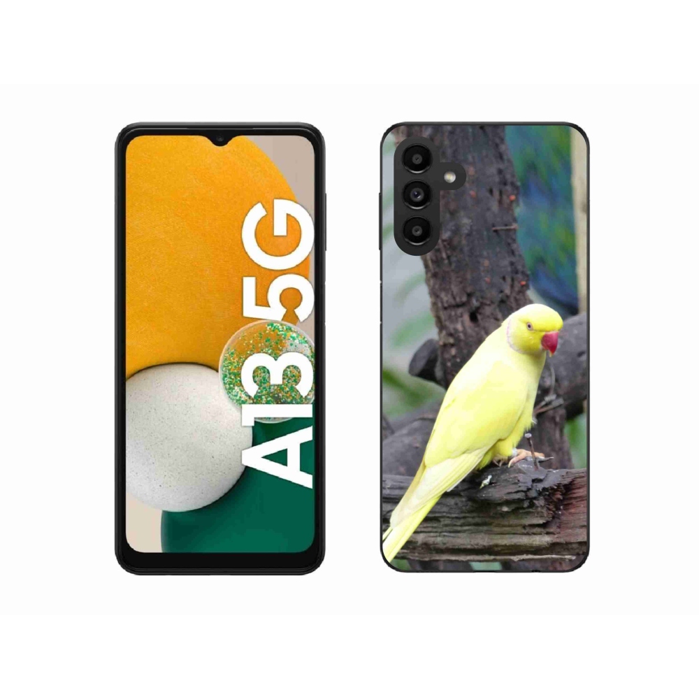 Gélový kryt mmCase na Samsung Galaxy A13 5G - papagáj alexander žltý