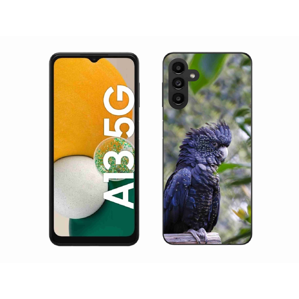 Gélový kryt mmCase na Samsung Galaxy A13 5G - papagáj kakadu čierny