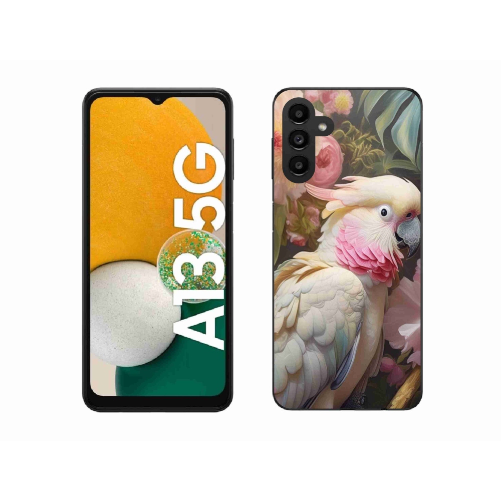 Gélový kryt mmCase na Samsung Galaxy A13 5G - papagáj kakadu ružový 2