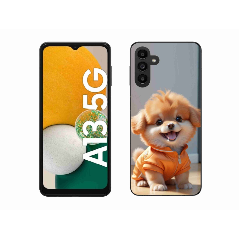 Gélový kryt mmCase na Samsung Galaxy A13 5G - roztomilý pomeranian v mikine