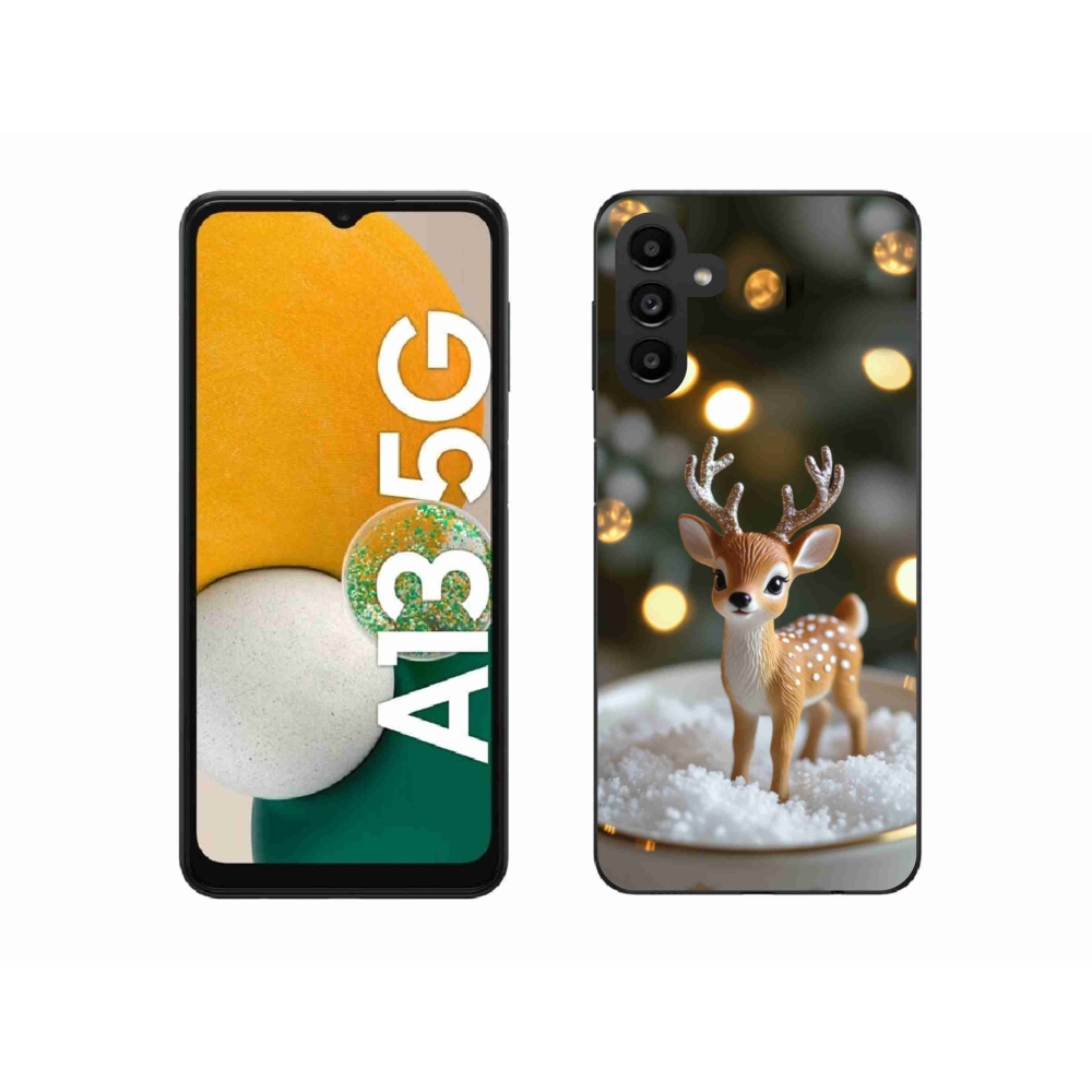 Gélový kryt mmCase na Samsung Galaxy A13 5G - roztomilý vianočný jeleň