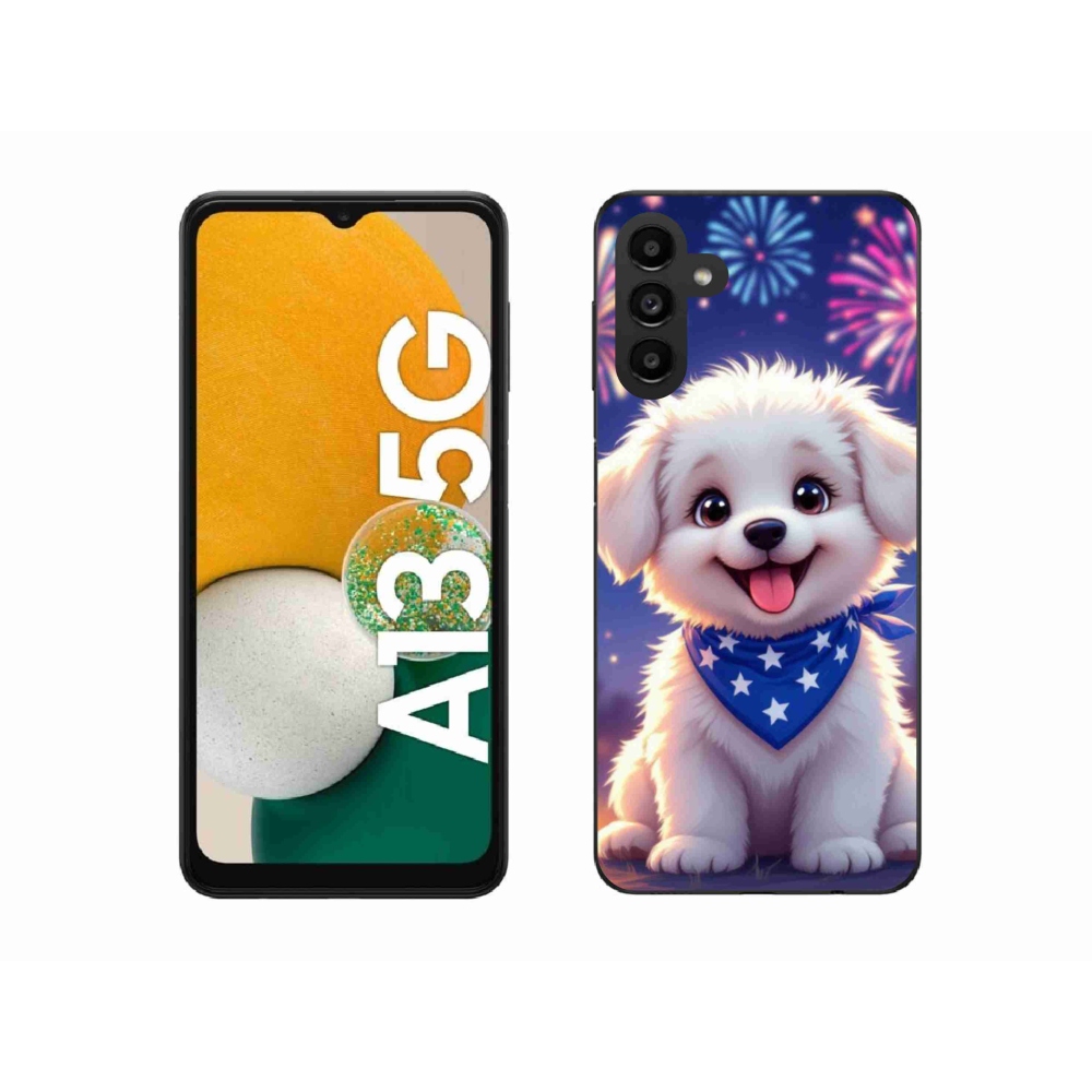 Gélový kryt mmCase na Samsung Galaxy A13 5G - slávnostné šteňa