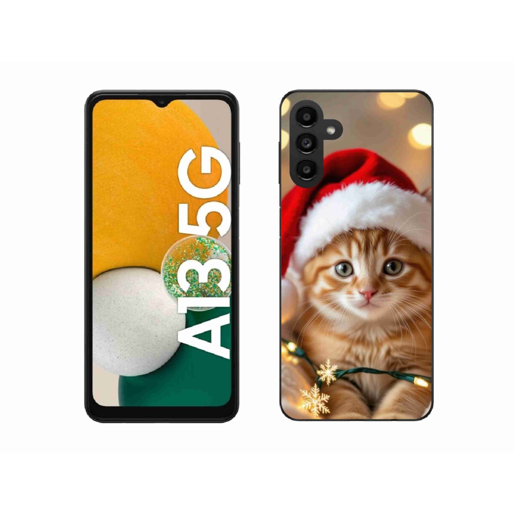 Gélový kryt mmCase na Samsung Galaxy A13 5G - vianočné mačiatko