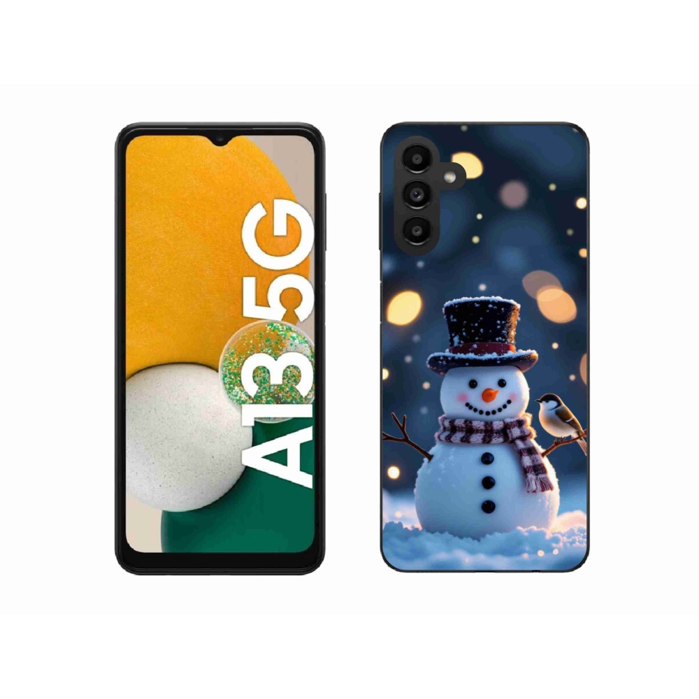 Gélový kryt mmCase na Samsung Galaxy A13 5G - vianočný snehuliak