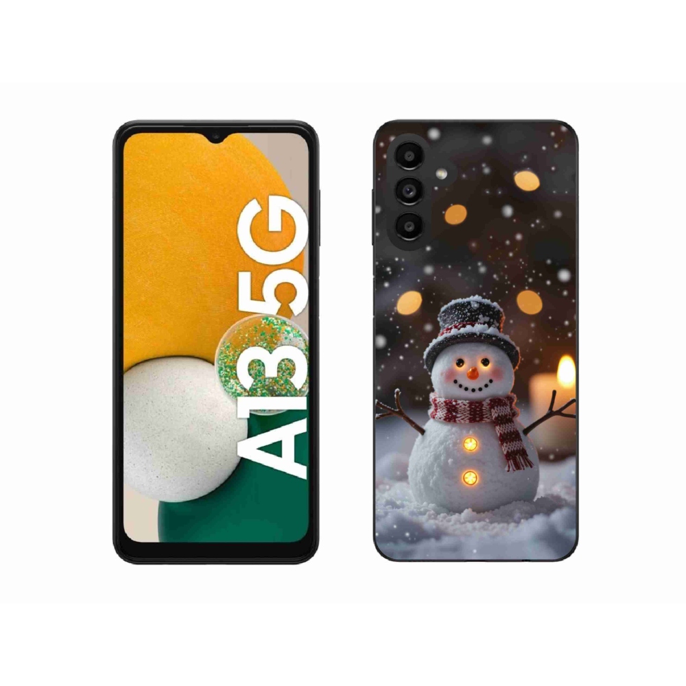 Gélový kryt mmCase na Samsung Galaxy A13 5G - veselý snehuliak