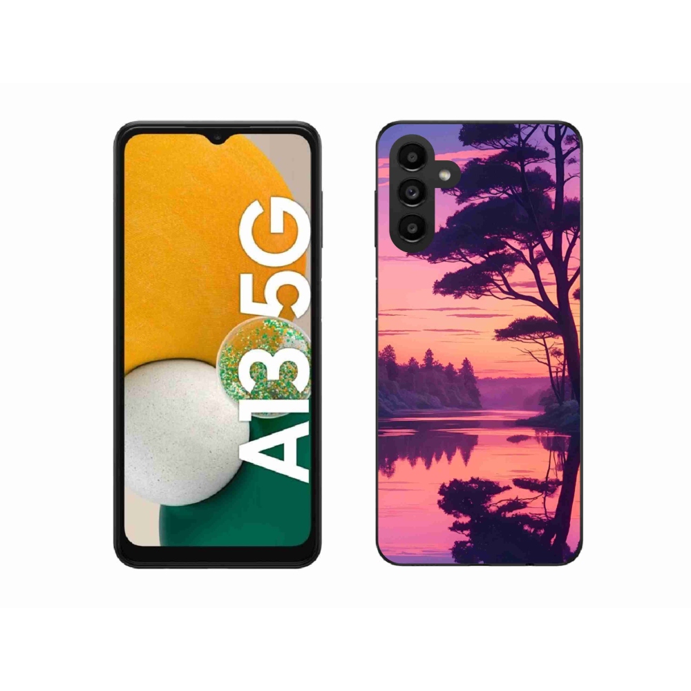 Gélový kryt mmCase na Samsung Galaxy A13 5G - západ slnka nad jazerom