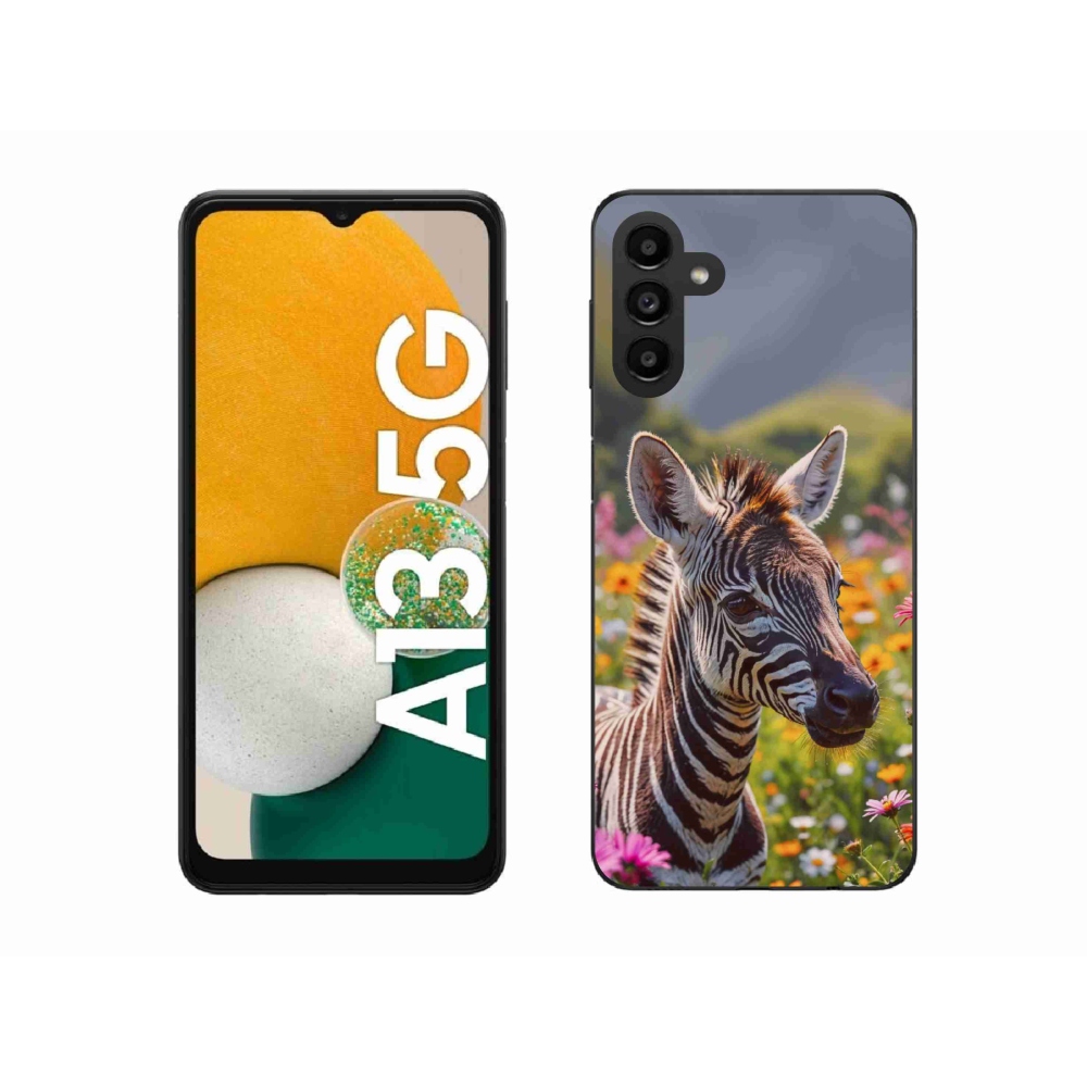 Gélový kryt mmCase na Samsung Galaxy A13 5G - zebra na lúke