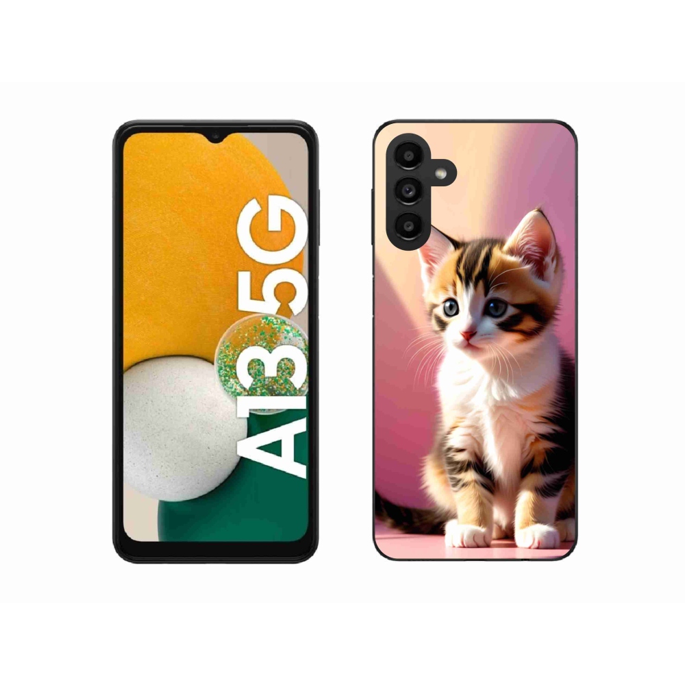 Gélový kryt mmCase na Samsung Galaxy A13 5G - zvedavé mačiatko 2
