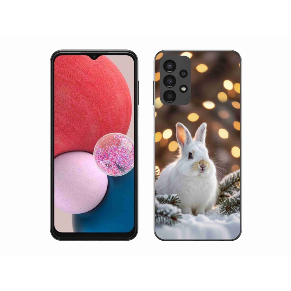 Gélový kryt mmCase na Samsung Galaxy A13 - biely zajac