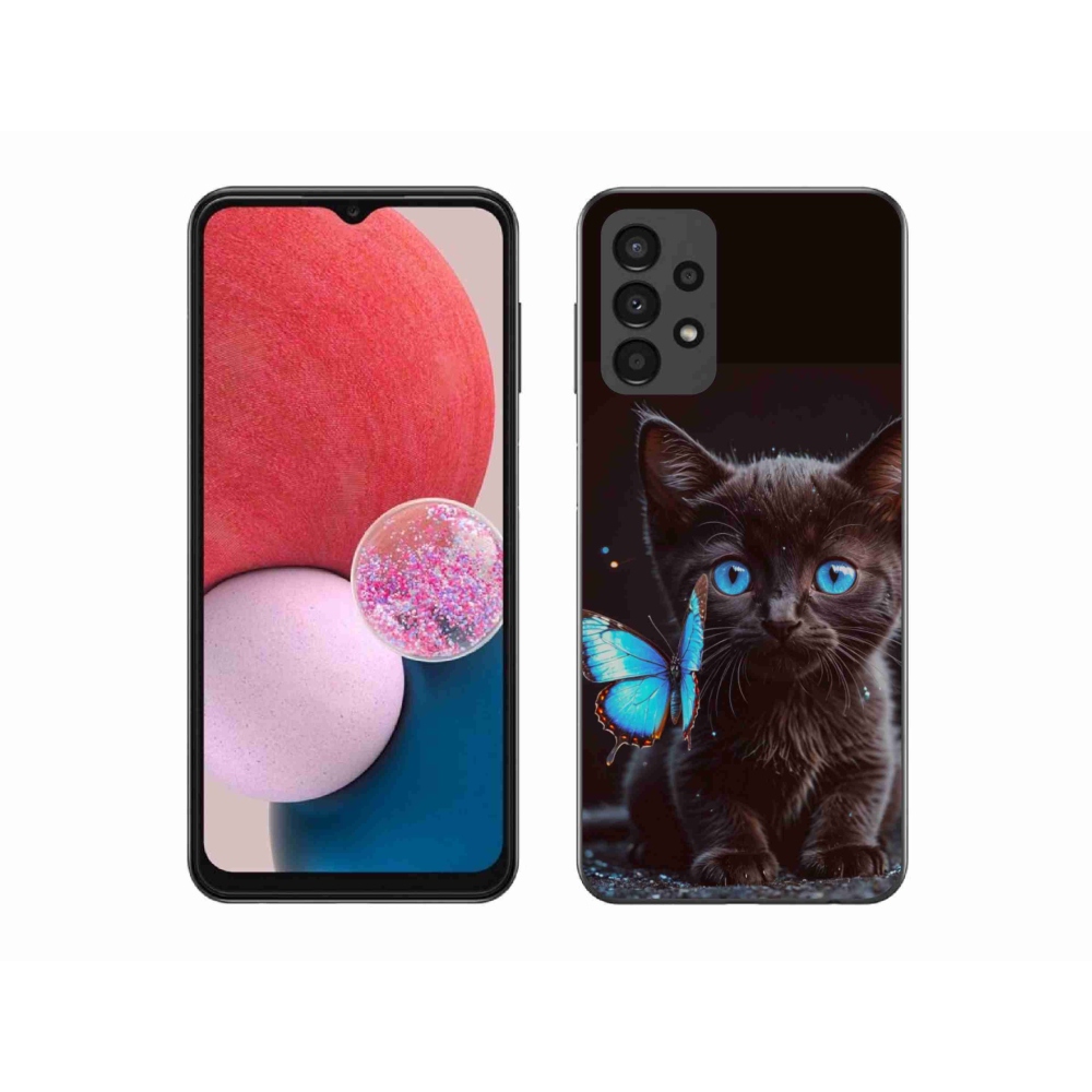 Gélový kryt mmCase na Samsung Galaxy A13 - čierne mačiatko 3