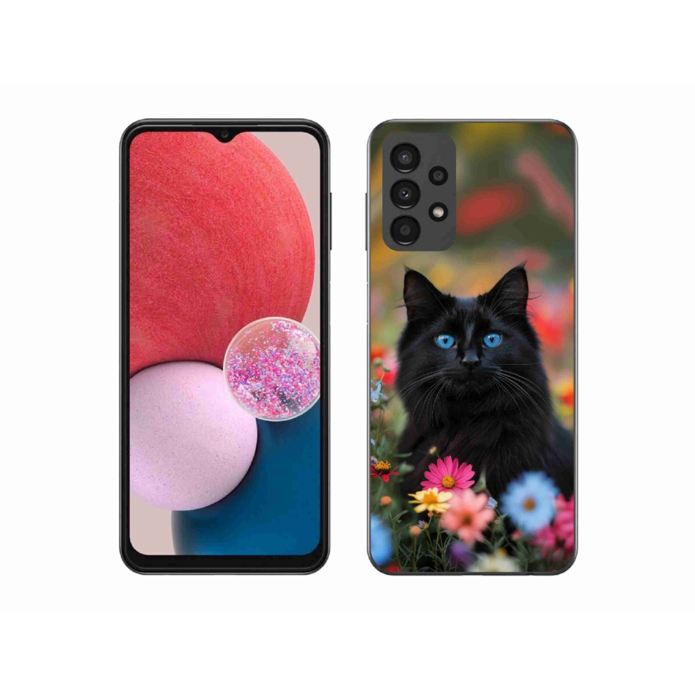 Gélový kryt mmCase na Samsung Galaxy A13 - čierne mačiatko 4