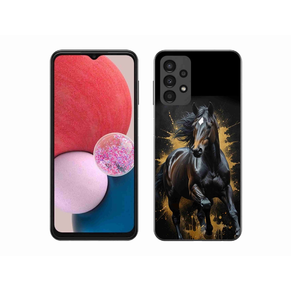 Gélový kryt mmCase na Samsung Galaxy A13 - elegantný čierny žrebec