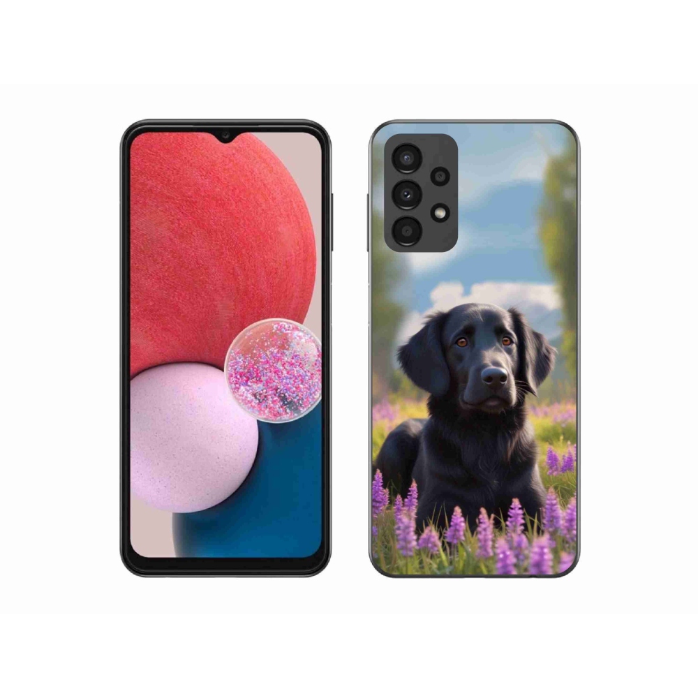 Gélový kryt mmCase na Samsung Galaxy A13 - elegantný čierny retriever