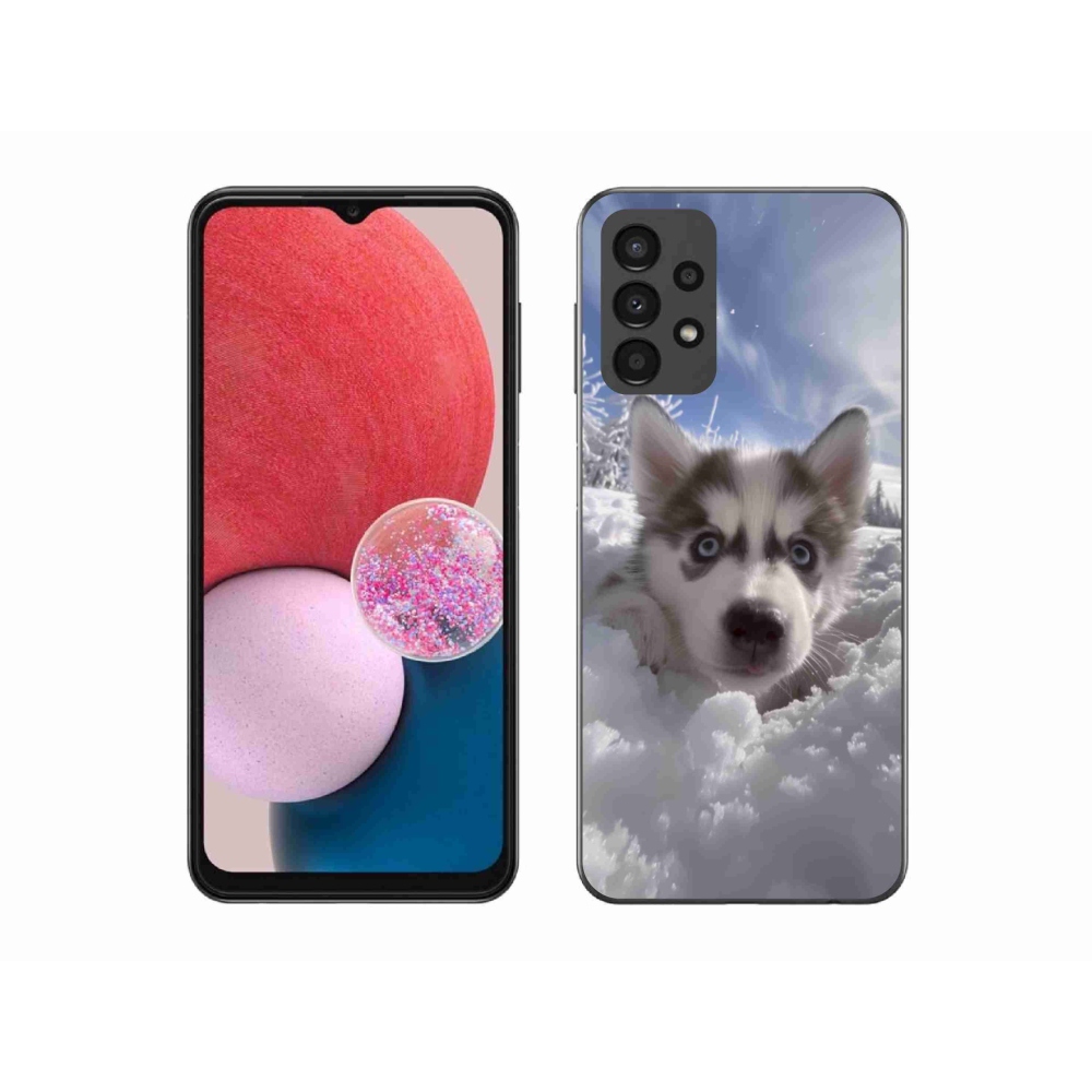 Gélový kryt mmCase na Samsung Galaxy A13 - husky v snehu