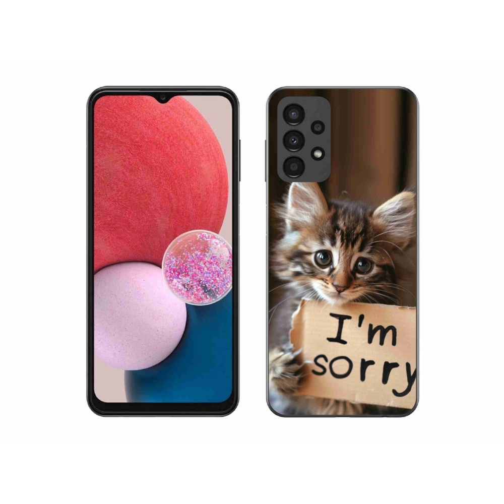 Gélový kryt mmCase na Samsung Galaxy A13 - mačacie ospravedlnenie