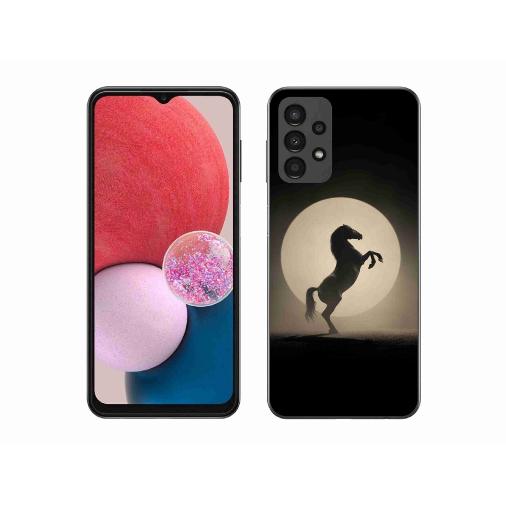 Gélový kryt mmCase na Samsung Galaxy A13 - kôň v siluete