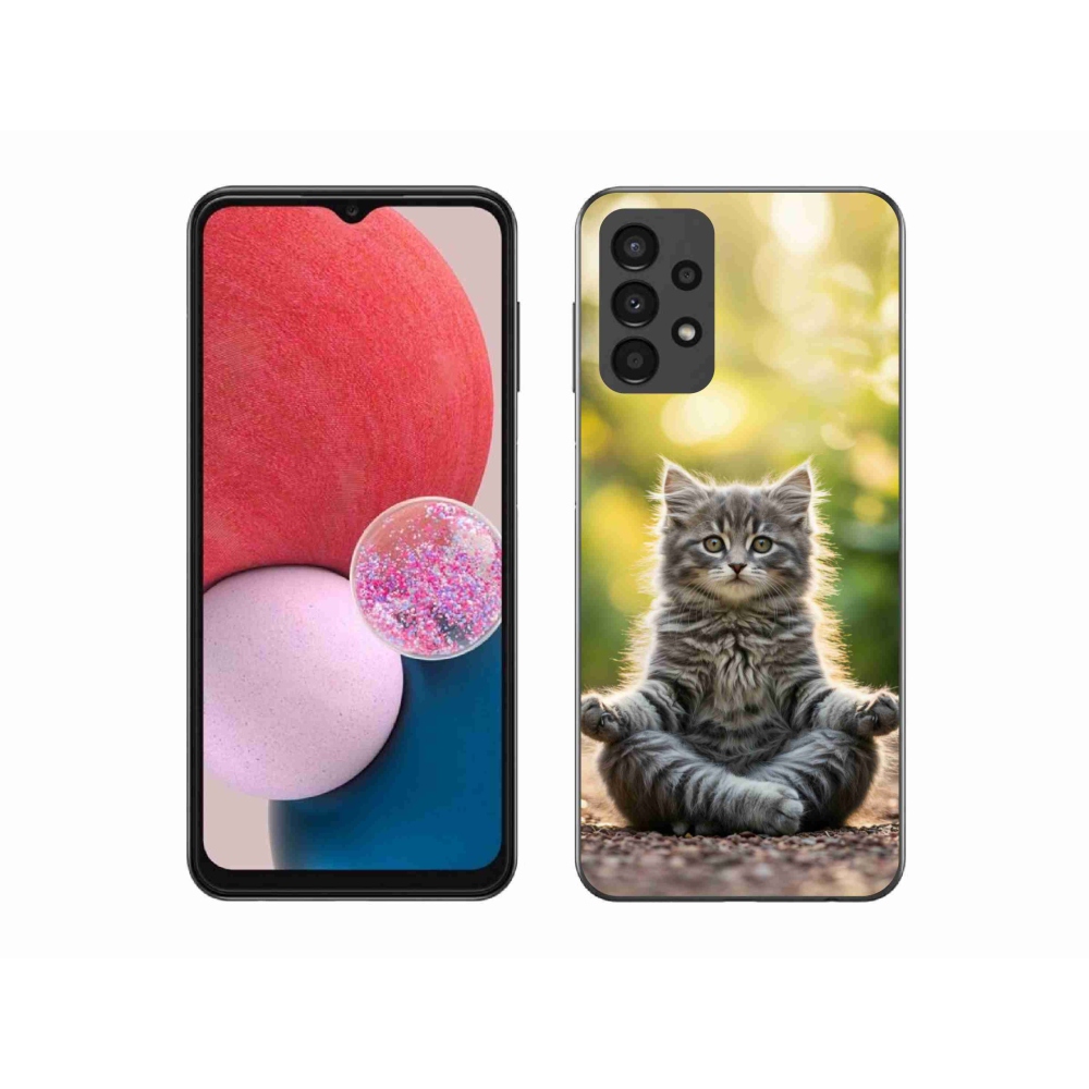 Gélový kryt mmCase na Samsung Galaxy A13 - meditujúce mačiatko