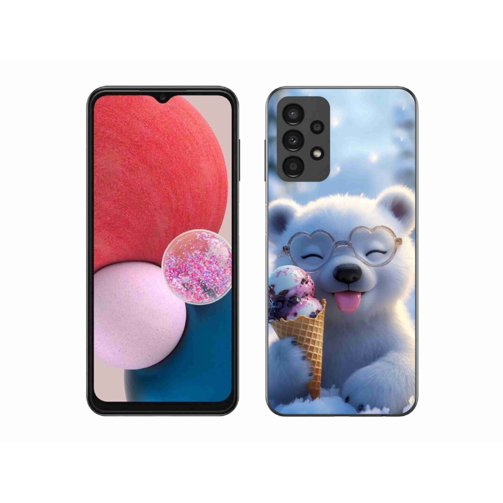Gélový kryt mmCase na Samsung Galaxy A13 - medvedík so zmrzlinou