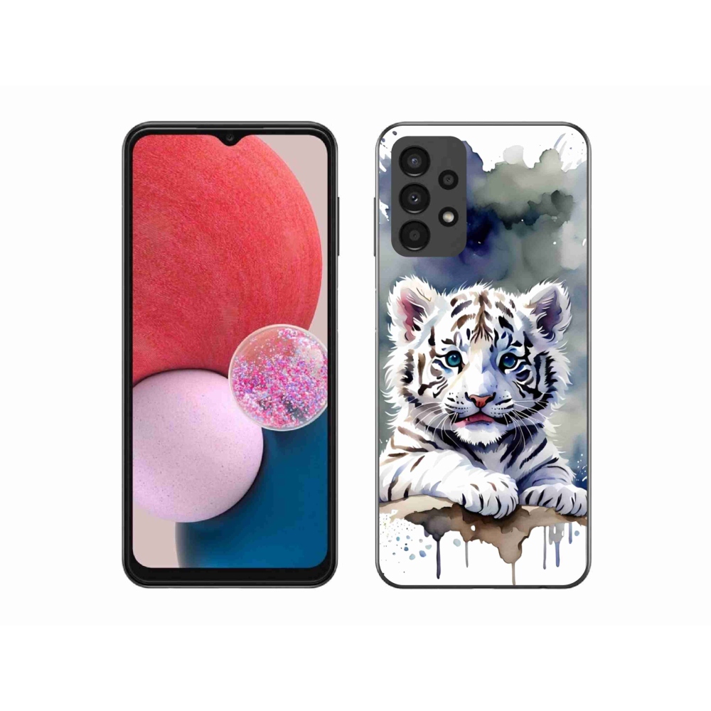 Gélový kryt mmCase na Samsung Galaxy A13 - mláďa bieleho tigra
