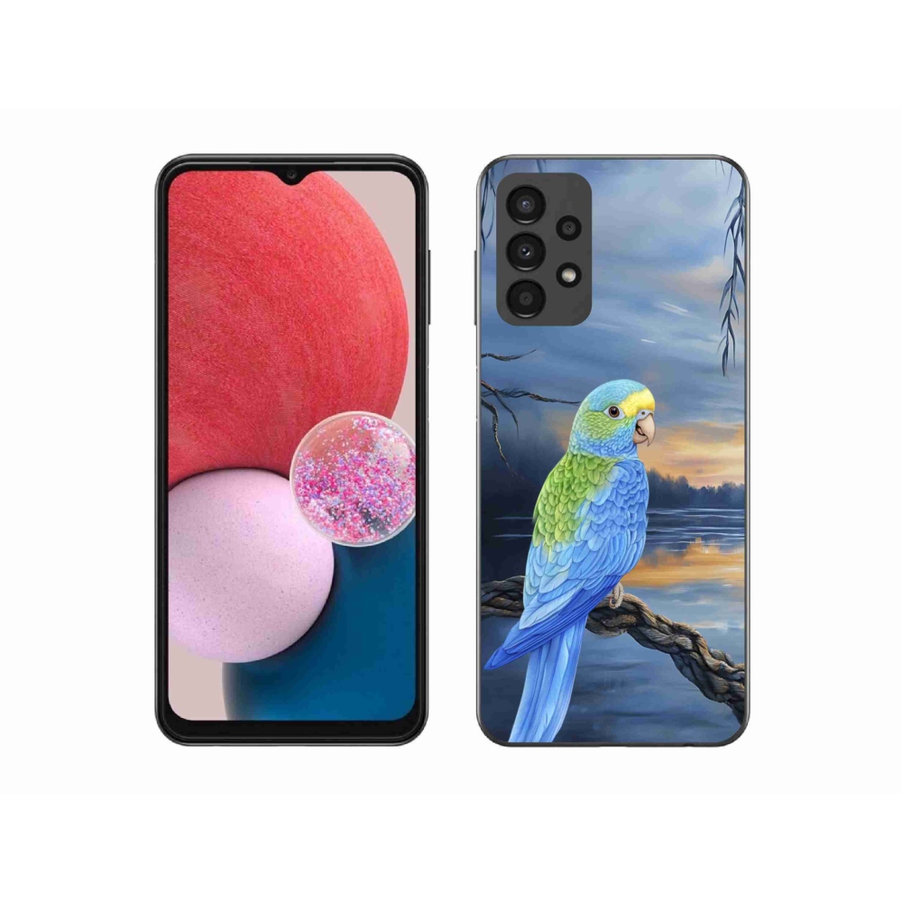 Gélový kryt mmCase na Samsung Galaxy A13 - modrý papagáj