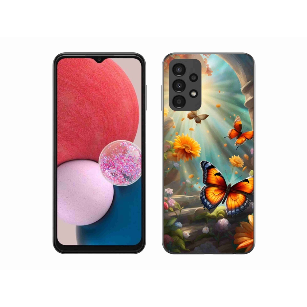 Gélový kryt mmCase na Samsung Galaxy A13 - motýlia záhrada 2