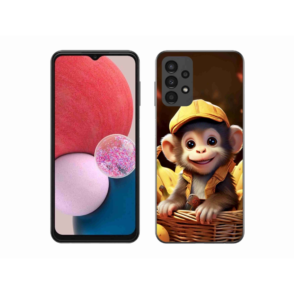 Gélový kryt mmCase na Samsung Galaxy A13 - opice v košíku