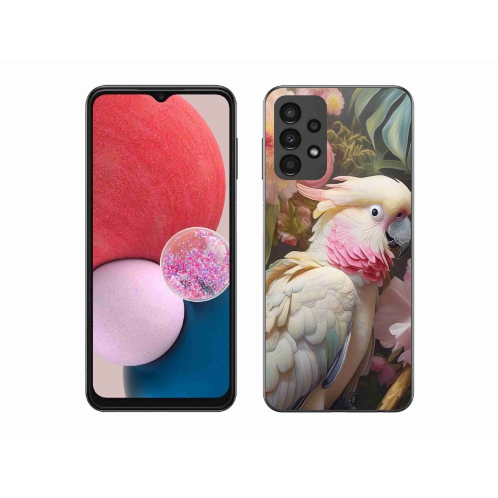 Gélový kryt mmCase na Samsung Galaxy A13 - papagáj kakadu ružový 2