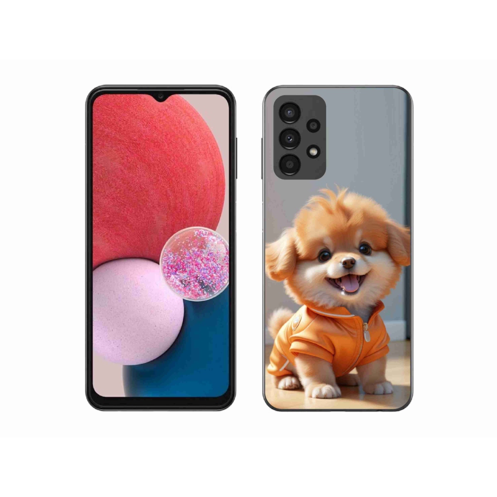 Gélový kryt mmCase na Samsung Galaxy A13 - roztomilý pomeranian v mikine