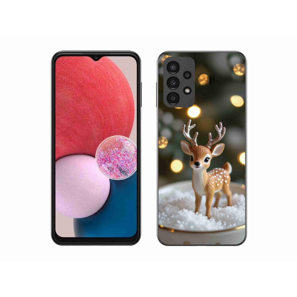 Gélový kryt mmCase na Samsung Galaxy A13 - roztomilý vianočný jeleň