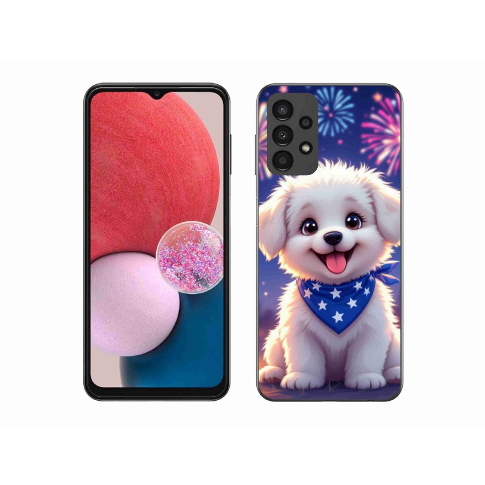 Gélový kryt mmCase na Samsung Galaxy A13 - slávnostné šteňa