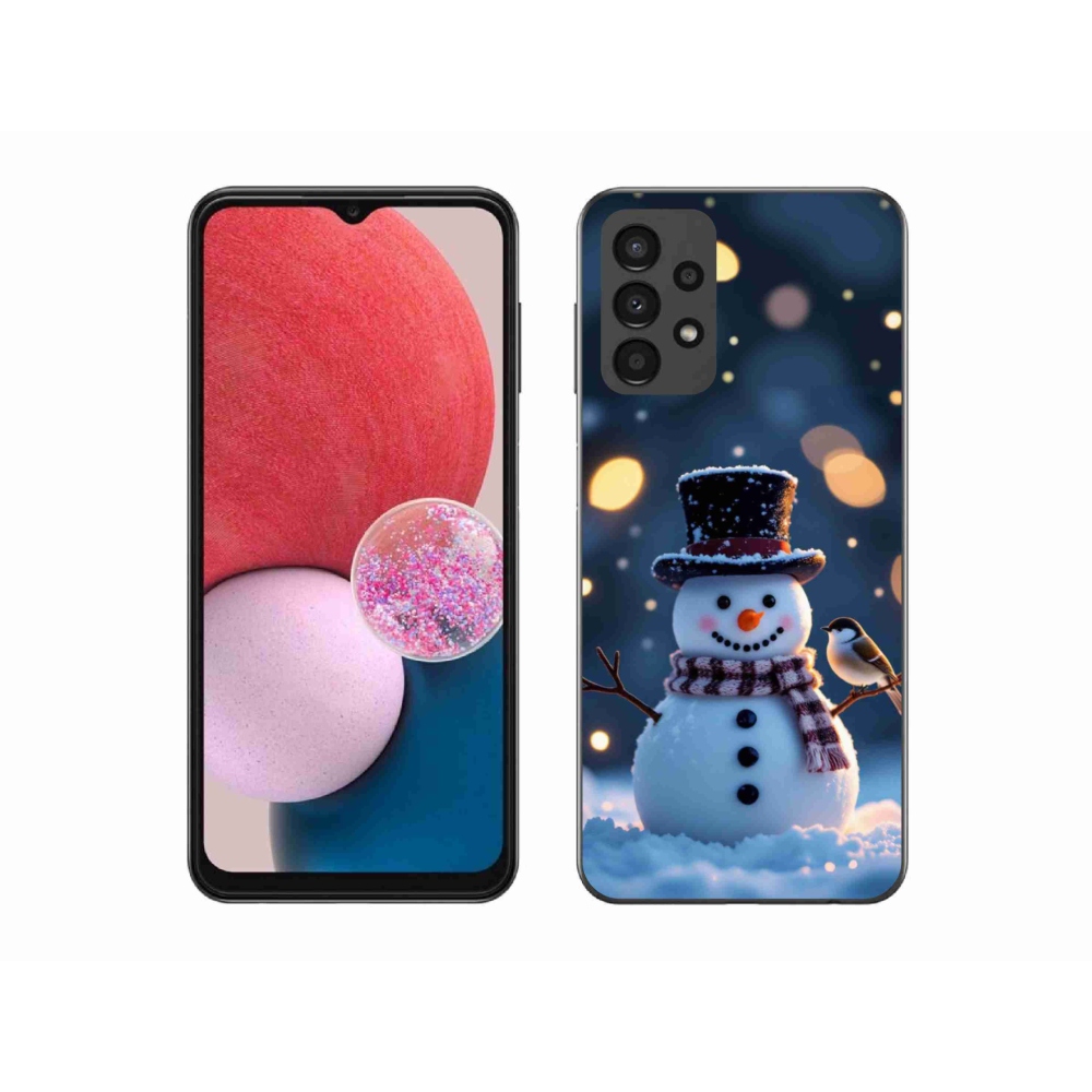 Gélový kryt mmCase na Samsung Galaxy A13 - vianočný snehuliak