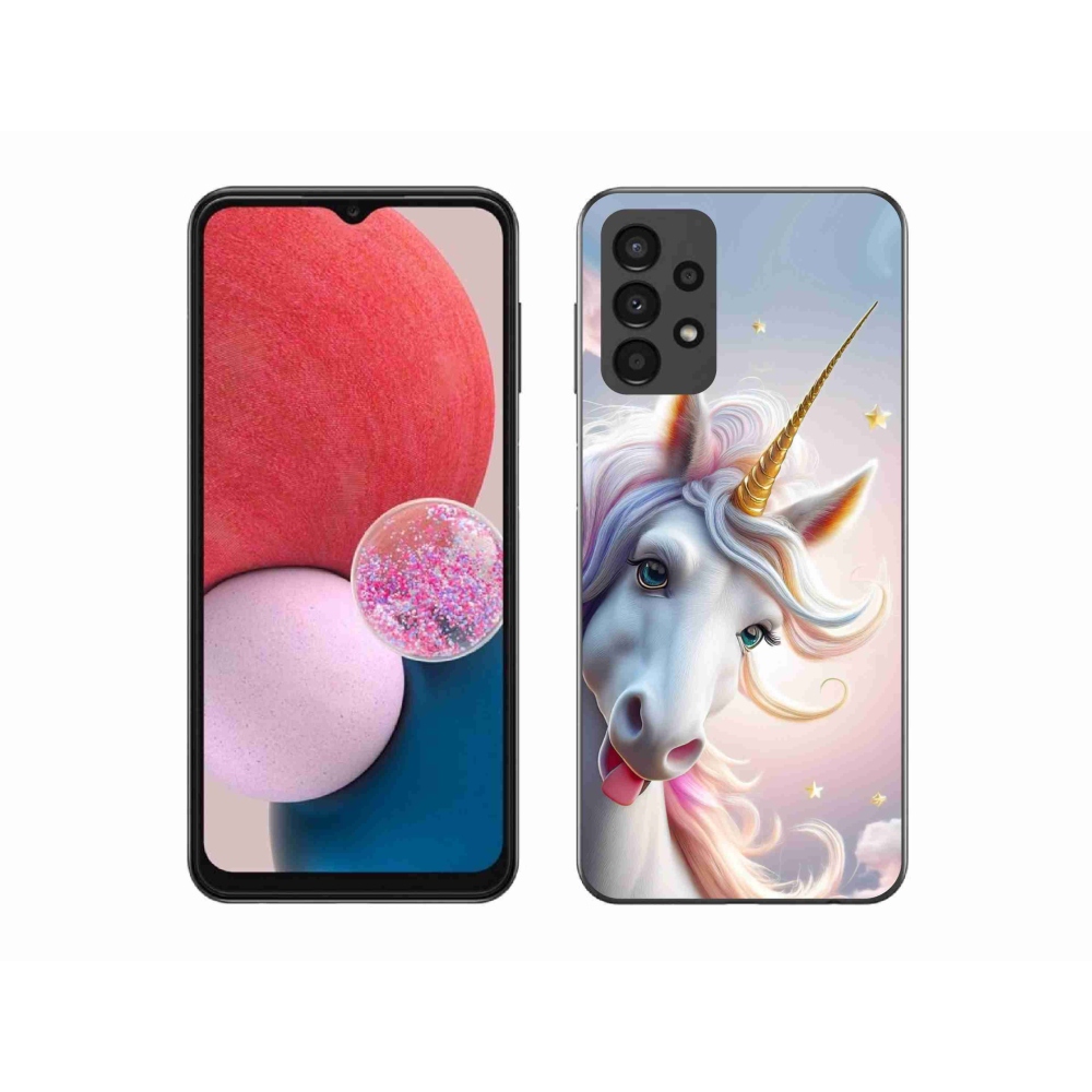 Gélový kryt mmCase na Samsung Galaxy A13 - veselý jednorožec