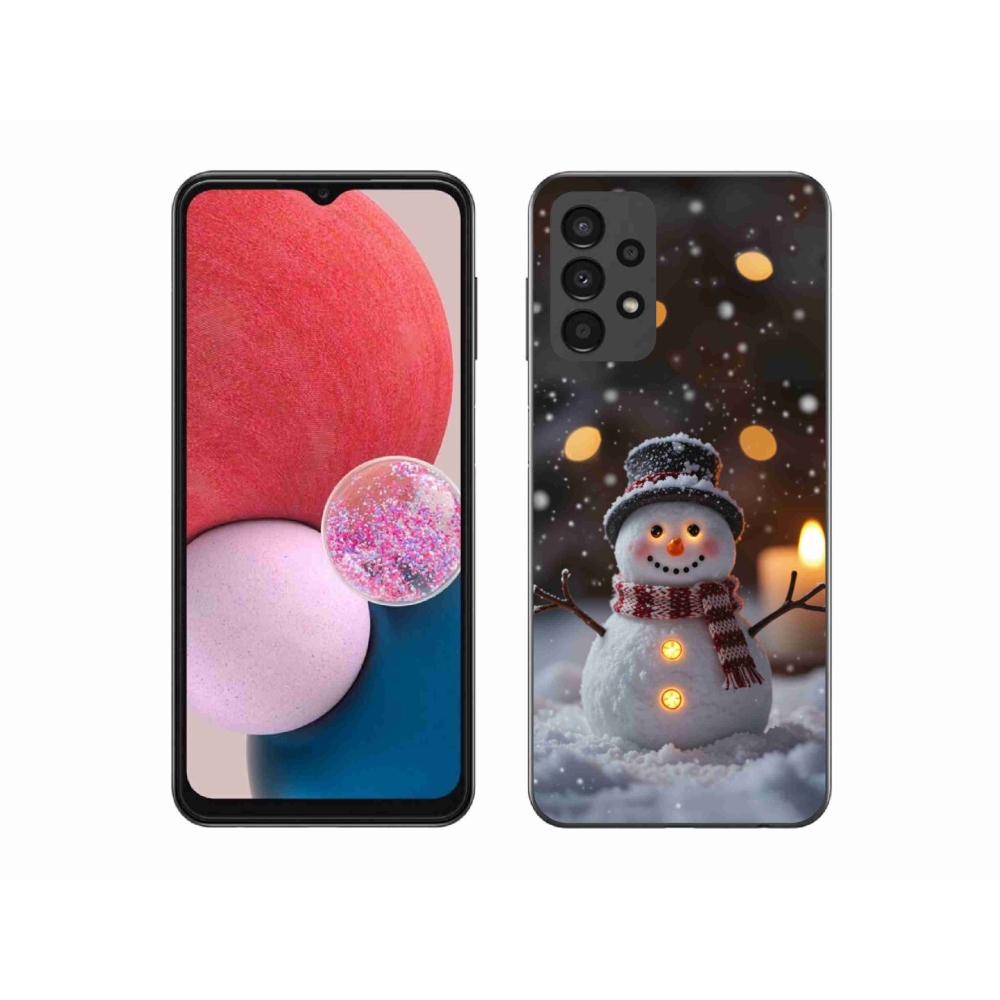 Gélový kryt mmCase na Samsung Galaxy A13 - veselý snehuliak