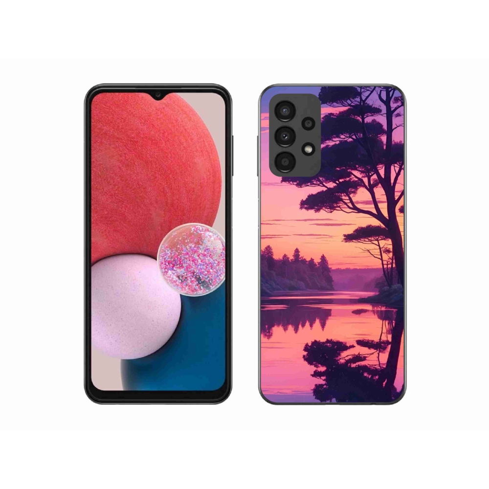 Gélový kryt mmCase na Samsung Galaxy A13 - západ slnka nad jazerom