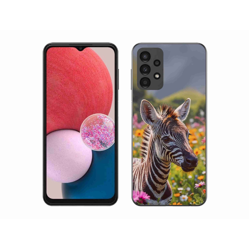 Gélový kryt mmCase na Samsung Galaxy A13 - zebra na lúke