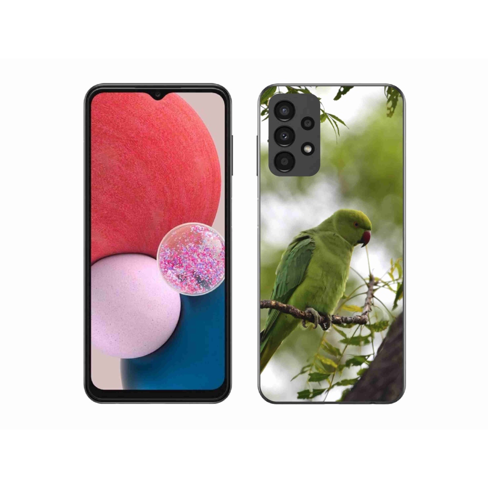 Gélový kryt mmCase na Samsung Galaxy A13 - zelený papagáj