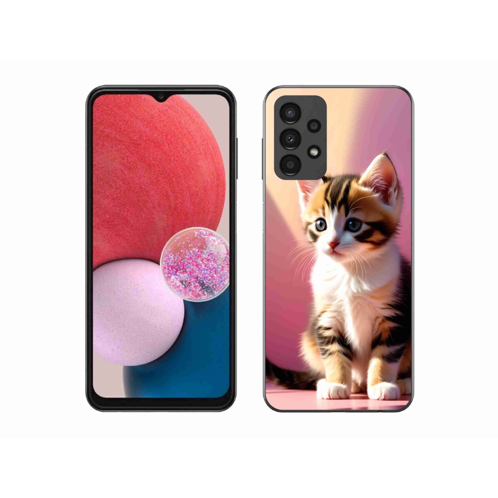 Gélový kryt mmCase na Samsung Galaxy A13 - zvedavé mačiatko 2