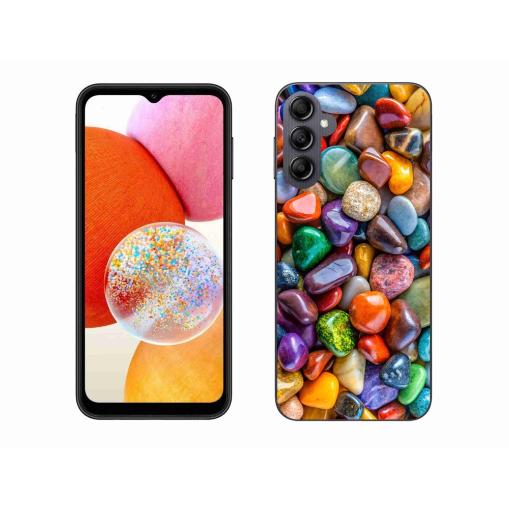 Gélový kryt mmCase na Samsung Galaxy A14 4G/5G - farebné kamienky