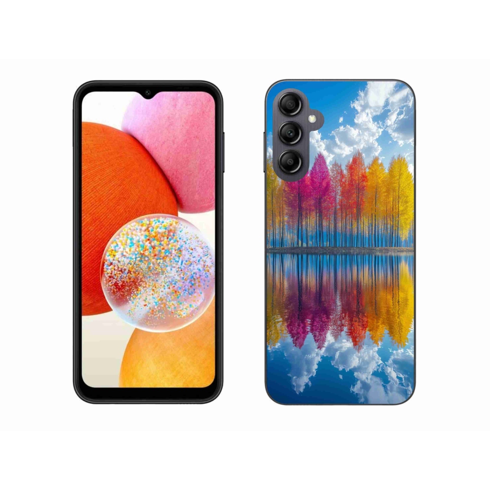 Gélový kryt mmCase na Samsung Galaxy A14 4G/5G - farebné stromy