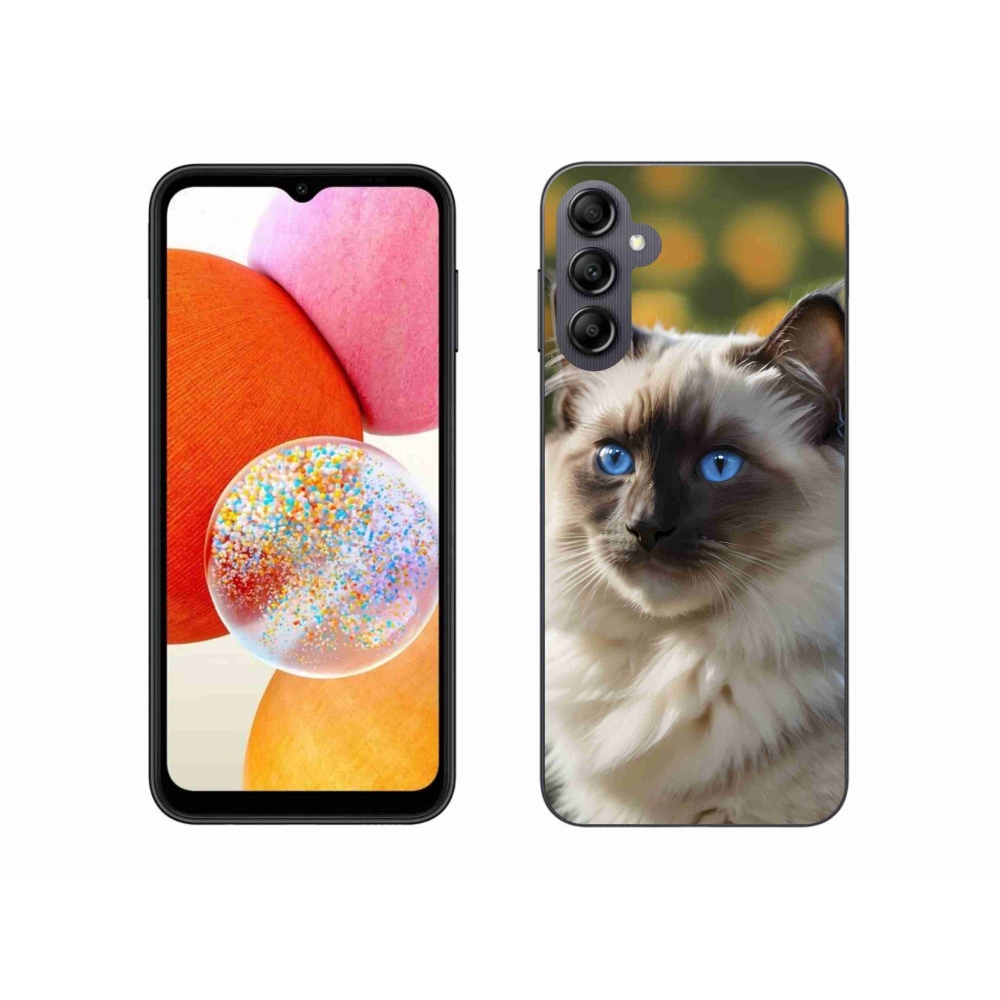 Gélový kryt mmCase na Samsung Galaxy A14 4G/5G - biely ragdoll
