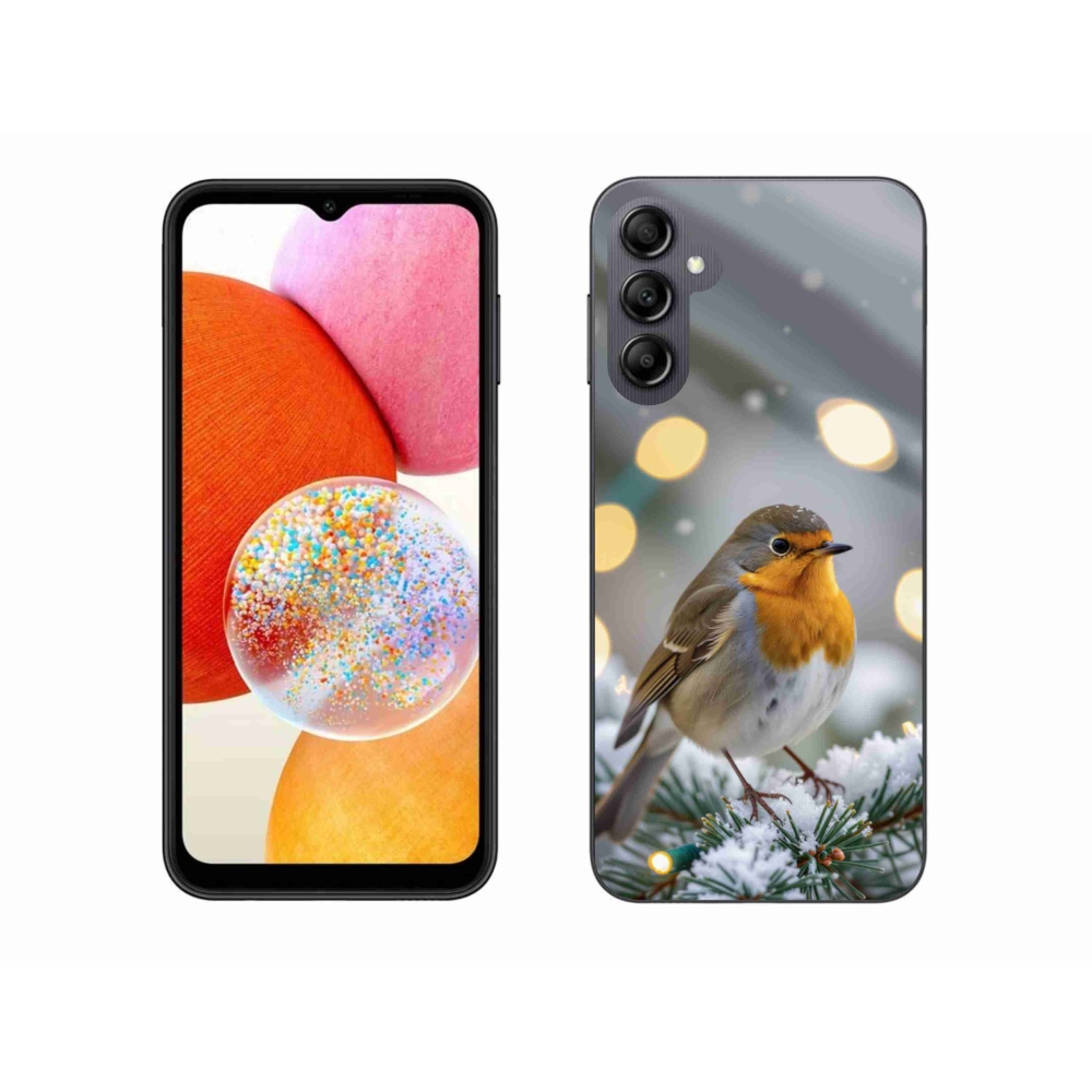 Gélový kryt mmCase na Samsung Galaxy A14 4G/5G - červienka v zime