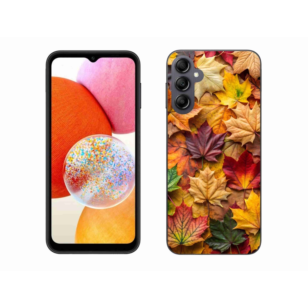 Gélový kryt mmCase na Samsung Galaxy A14 4G/5G - javorové listy 2